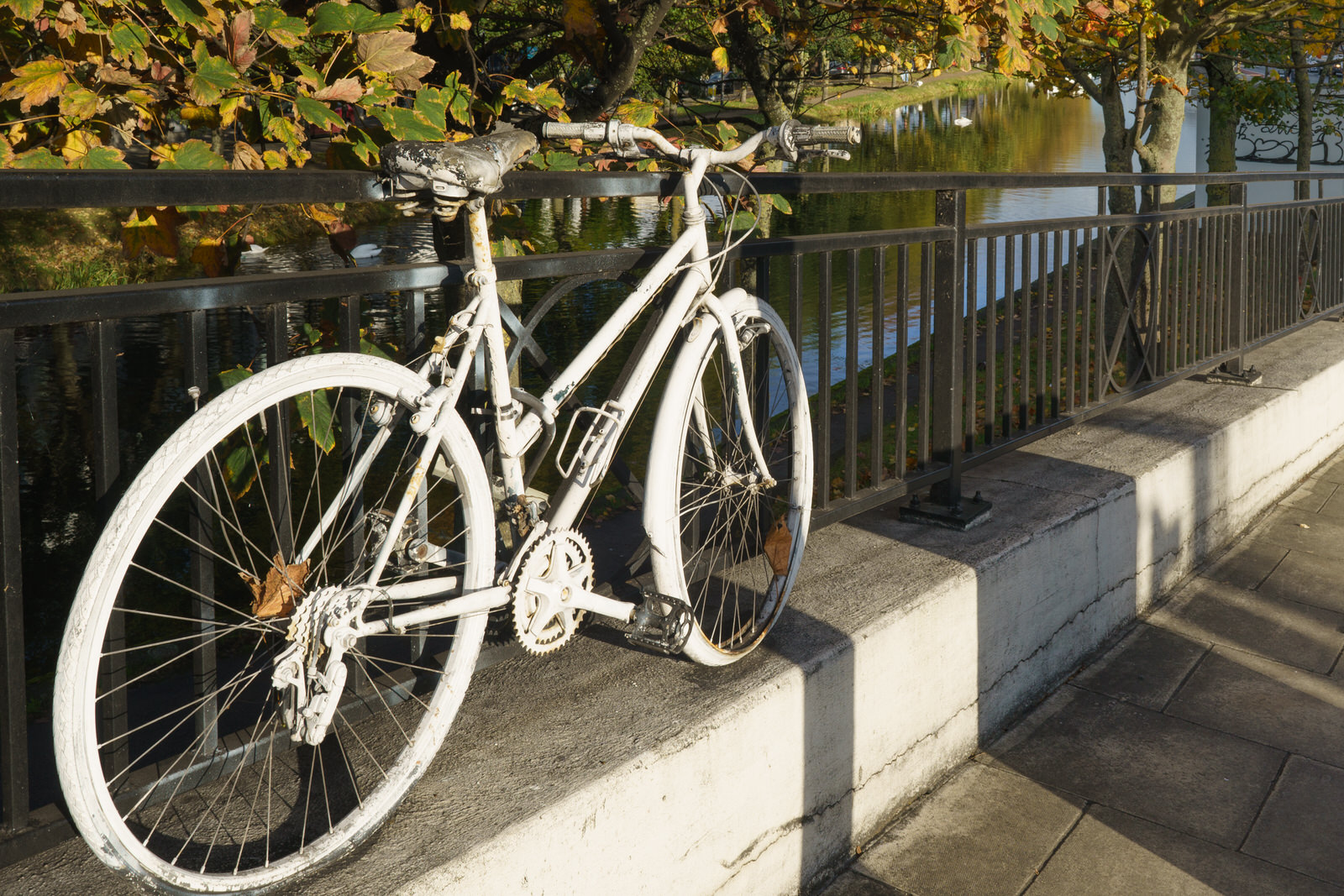 GHOST BIKE MEMORIAL - ZU ZHANG WONG FROM CHINA - BRIDGE AT GROVE ROAD 003