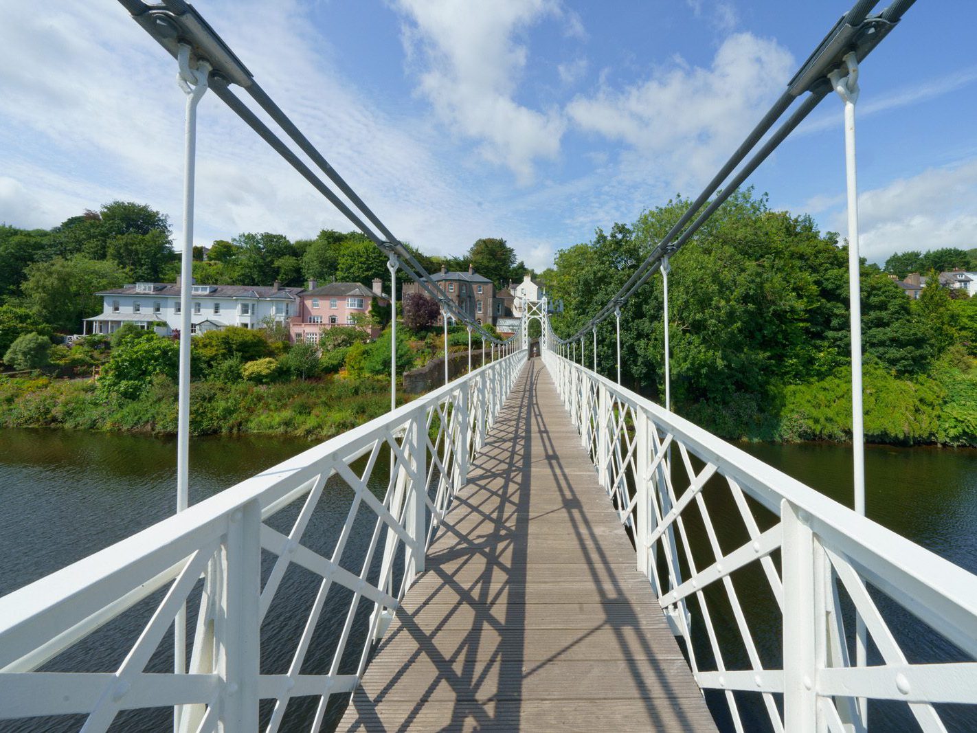 THE REPAIRED AND RESTORED SHAKEY BRIDGE ACROSS THE RIVER LEE [THERE IS A LITTLE TEDDY BEAR IN SOME OF THE IMAGES]-224549-1