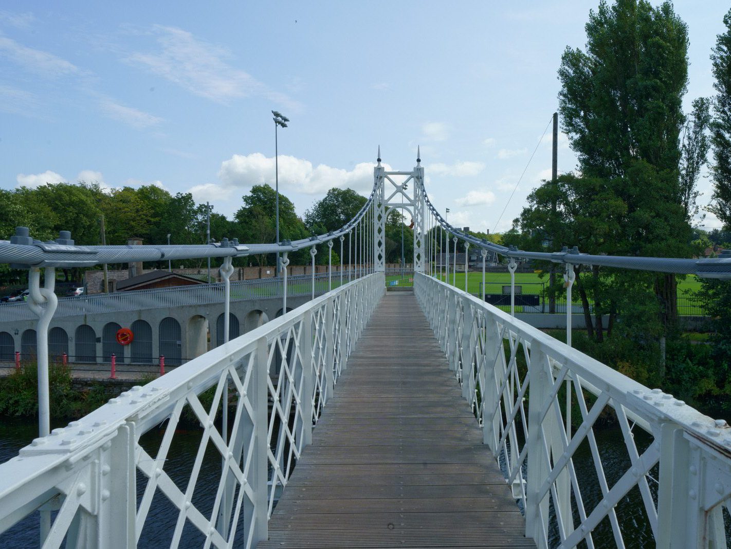 THE REPAIRED AND RESTORED SHAKEY BRIDGE ACROSS THE RIVER LEE [THERE IS A LITTLE TEDDY BEAR IN SOME OF THE IMAGES]-224555-1