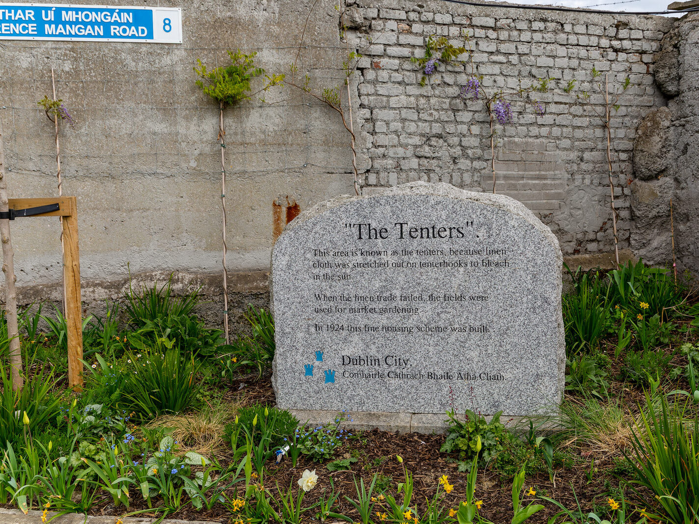 THE TENTERS COMMEMORATIVE STONE [CLARENCE MANGAN ROAD DUBLIN 8]-249717-1