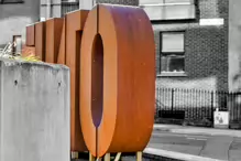 THE CORTEN SIGN AT THE ONE BUILDING [LOWER GRAND CANAL STREET]-232461-1