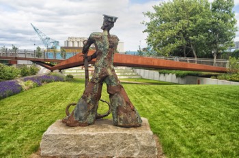  THE MARINER - A SCRAP METAL SCULPTURE BY JOHN BEHAN 