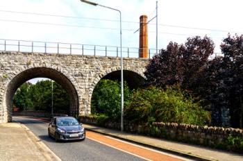  THE NINE ARCHES VIADUCT AND THE OLD LAUNDRY CHIMNEY 