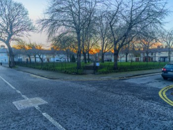  MARIAN STATUE OSCAR SQUARE PUBLIC PARK  IN THE COOMBE 