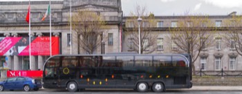  BLACK BUS OUTSIDE THE NATIONAL CONCERT HALL - EARLSFORT TERRACE 005 