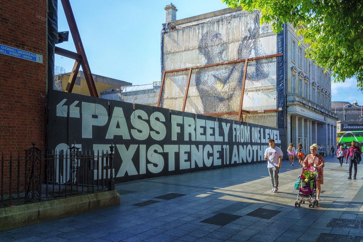 PASS FREELY BY STREET ARTIST ASBESTOS - A HUGH LANE GALLERY COLLABORATION  001