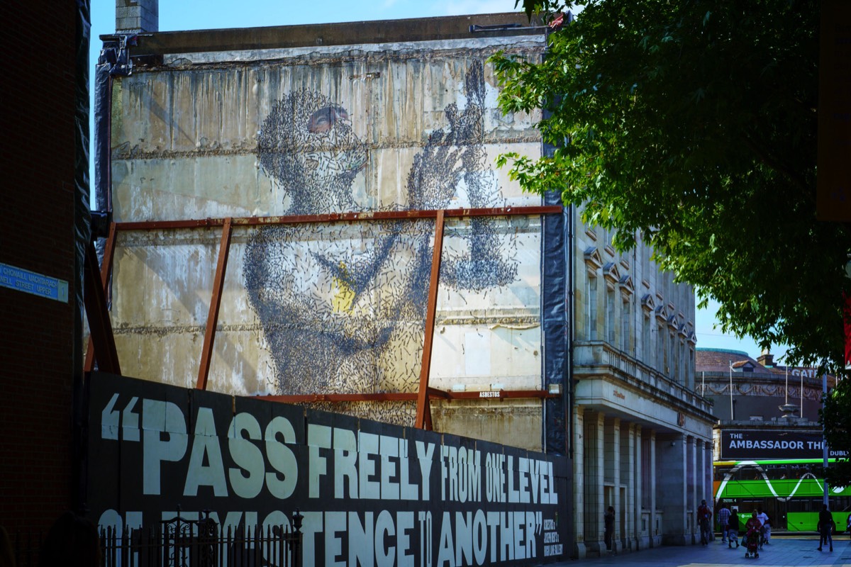 PASS FREELY BY STREET ARTIST ASBESTOS - A HUGH LANE GALLERY COLLABORATION  003