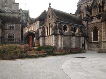 CHRIST CHURCH CATHEDRAL  ON A VERY COLD FOGGY DAY