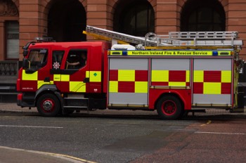  FIRE BRIGADE ON CALL OUT - BELFAST MAY 2015 