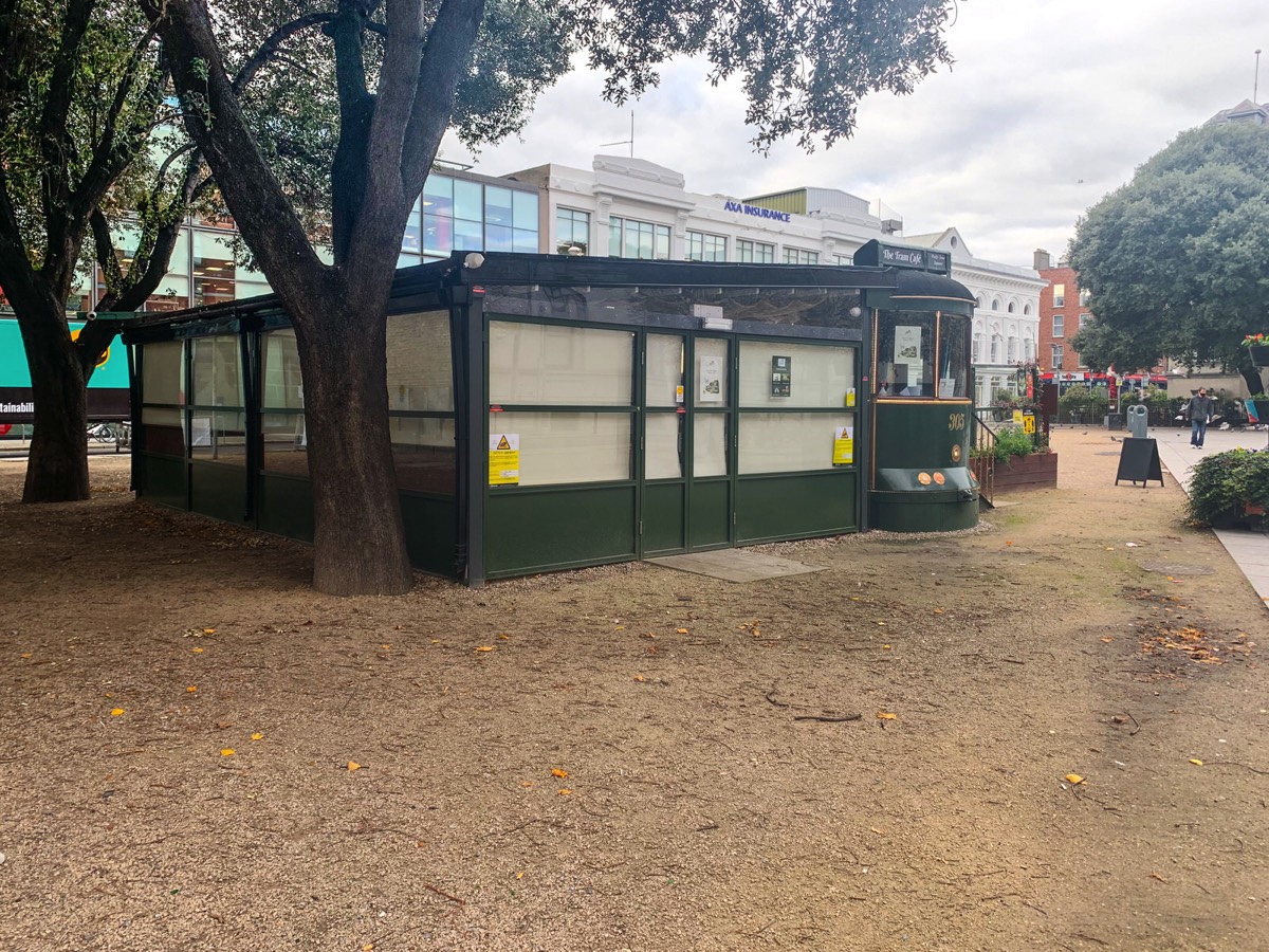 THE TRAM CAFE AT WOLFE TONE PARK - THE PIGEONS AND GULLS MUST BE HUNGRY   004