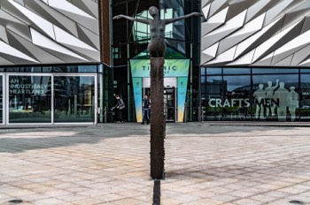  In the past I have found it difficult to photograph this sculpture as visitors to the Titanic building kept walking into frame 