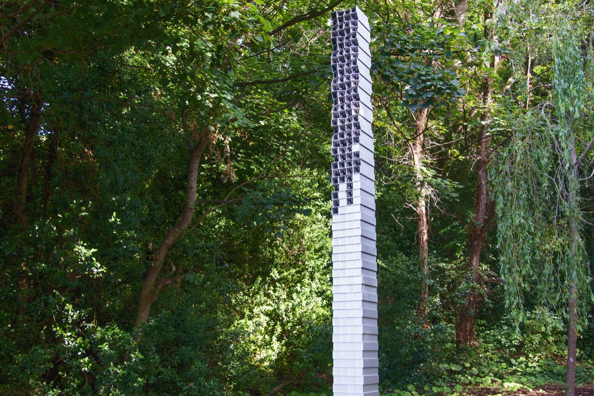 BUSHY IS A NEW TALL SCULPTURE IN BUSHY PARK 