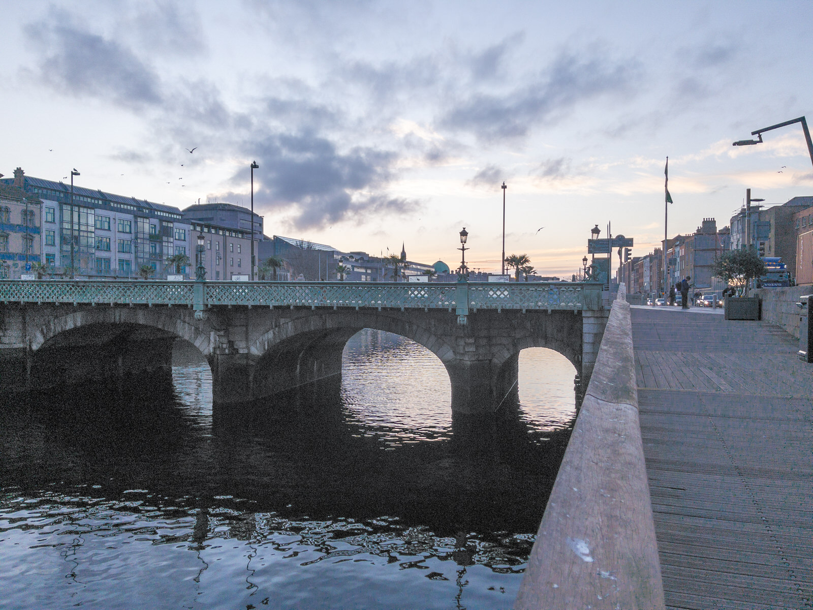 THE QUAYS JUST BEFORE SUNSET